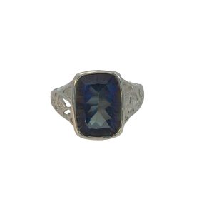 925 RECT MYSTIC QRTZ TUBE SET FIL RING - 15MM