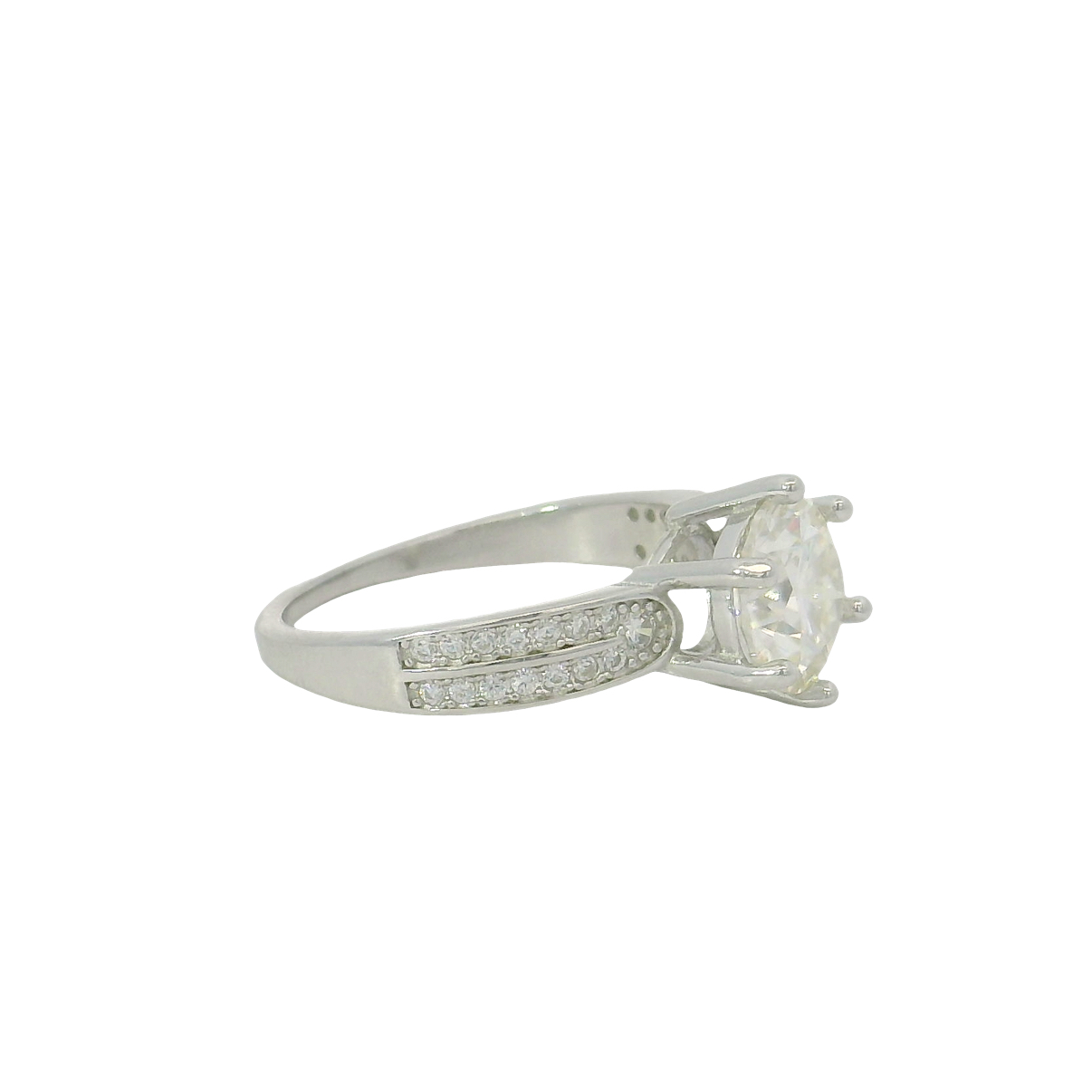 925 2ct D MOISSANITE 6 CLAW SET RING - 8MM - Image 2