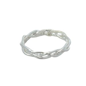 925 BRAIDED OPEN CUT RING - 3MM