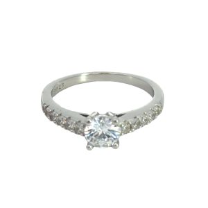 925 CZ 4 CLAW SET RING - 6MM