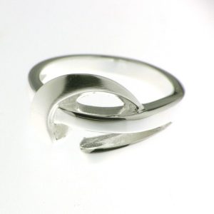 925 MATT OPEN CUT RING - 12MM <br/>13887