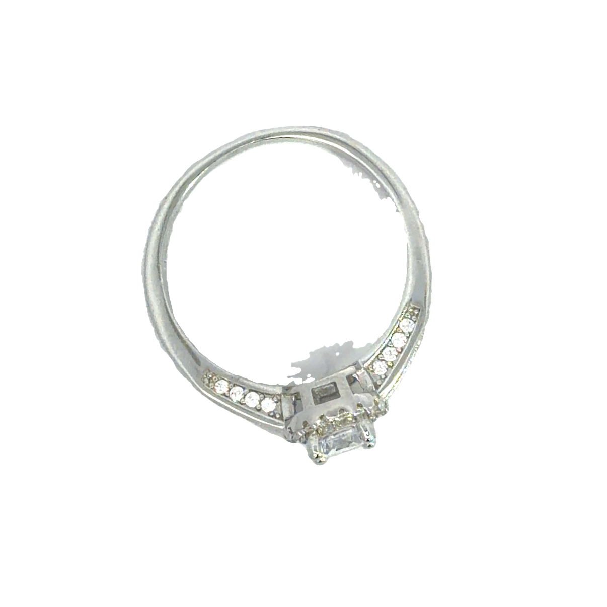 925 CZ PAVE 4 CLAW SET RING - 8MM - Image 2