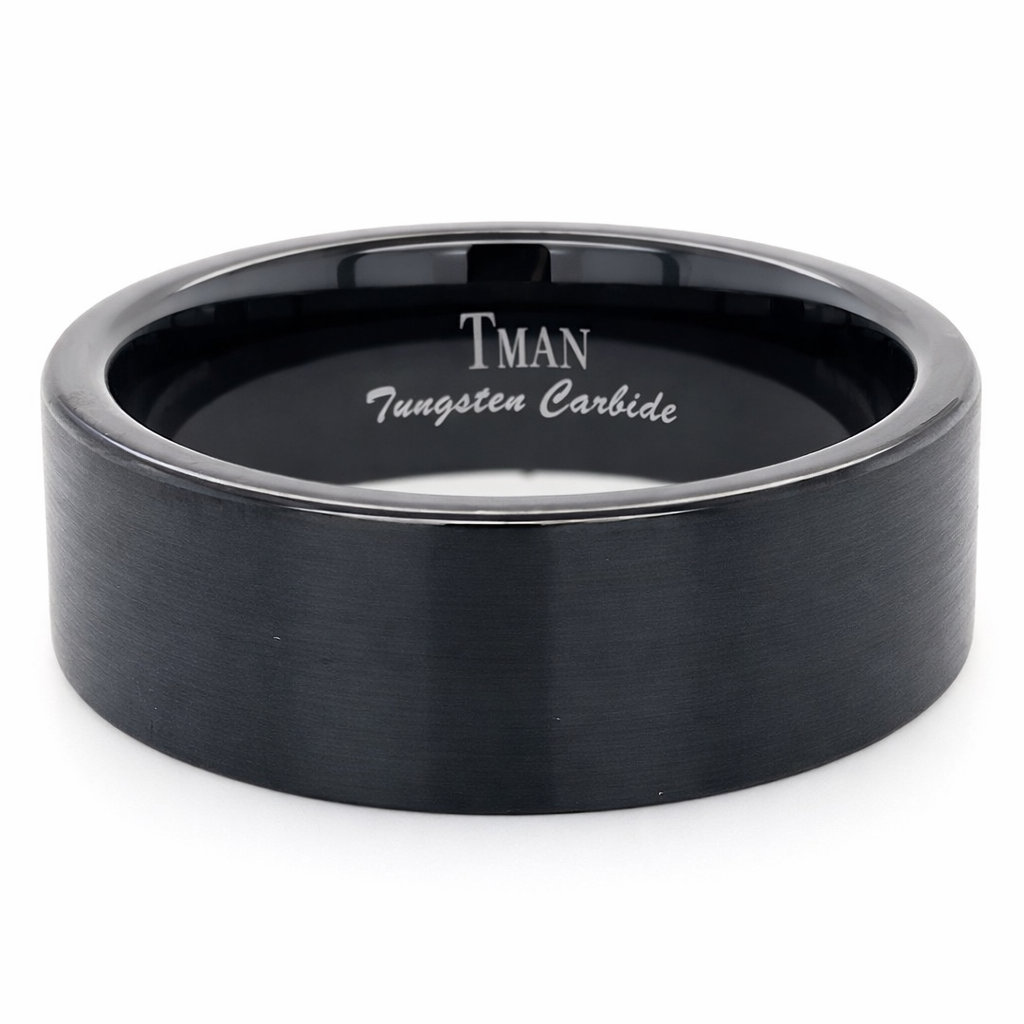 TUNGSTEN BLACK PL FLAT/BRUSHED CF BAND - 8MM <br/>14427 - Image 2