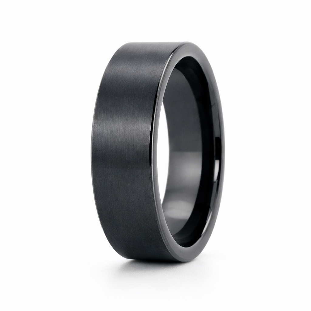 TUNGSTEN BLACK PL FLAT/BRUSHED CF BAND - 8MM <br/>14427 - Image 3