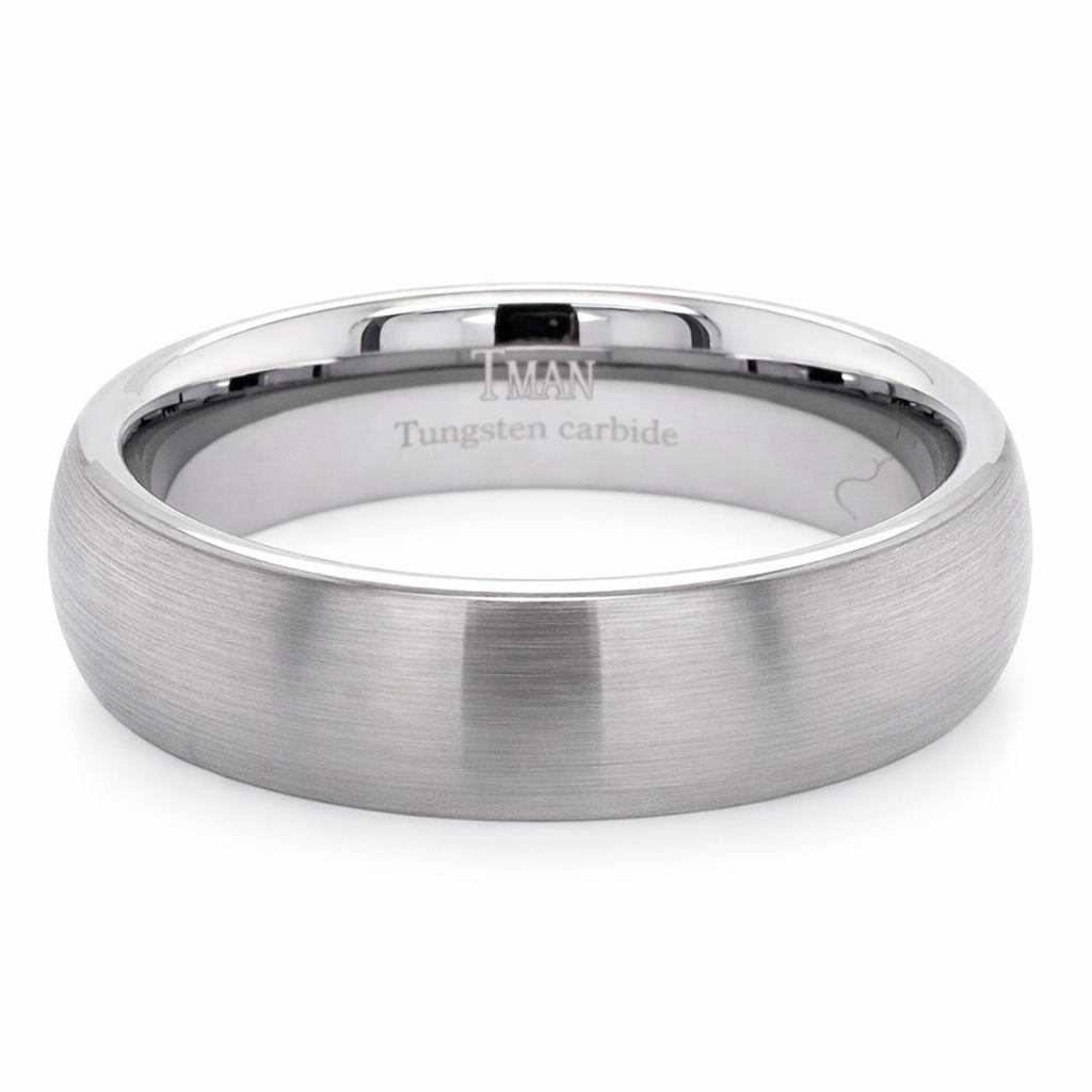 TUNGSTEN BRUSHED DOME COMFI FIT BAND - 6MM <br/>14447 - Image 2