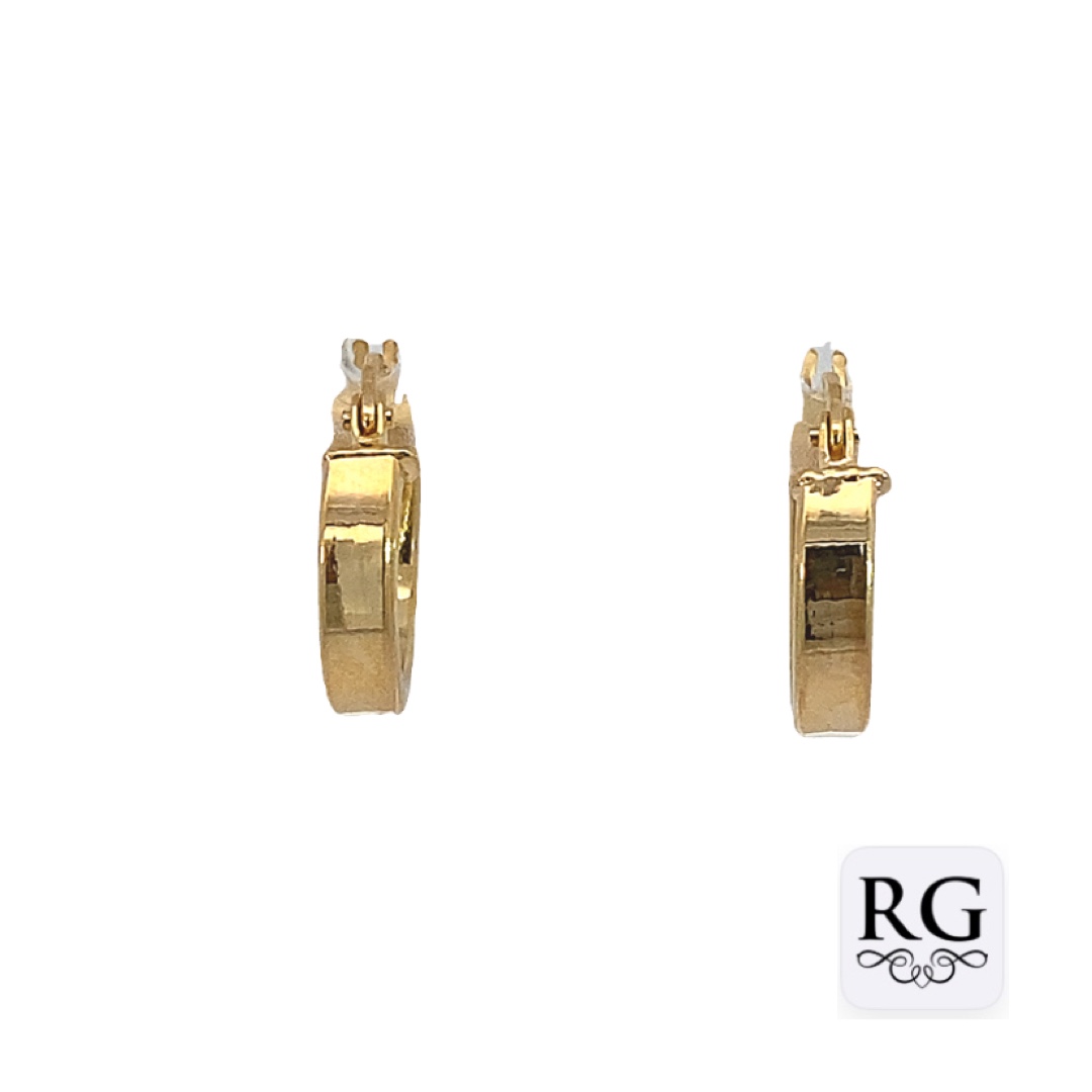 9CT YG HOL RECT TUBE HINGE HOOPS - 14X3 - 1g <br/>1540