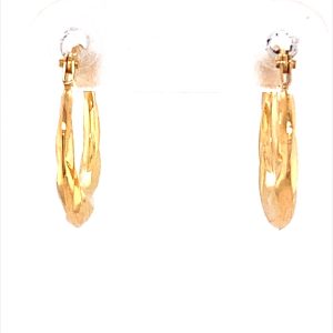 9CT YG HOL SWIRL EFFECT CREOLE HOOPS - 16X2 0.46g <br/>1542