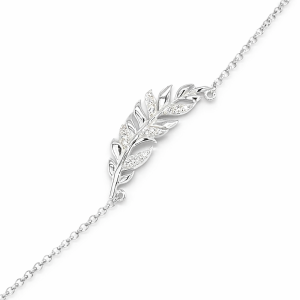 925 CZ PAVE FEATHER ON ANCHOR LINK CHAIN - 25X8 <br/>15506.45