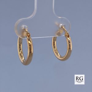 9CT YG HOL RND TUBE HINGE HOOPS - 14X2 - 0.78g <br/>1551