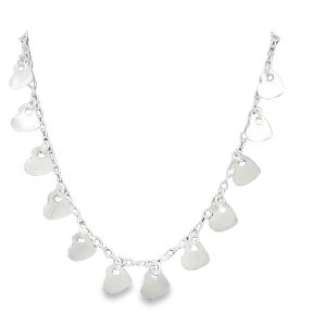 925 HEART DISC'S ON ANCHOR ANKLE CHAIN - 5.7g <br/>15517.26
