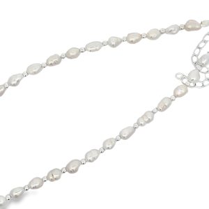 925 WHITE RICE FW PEARL CHAIN - 4MM <br/>15520.42+5