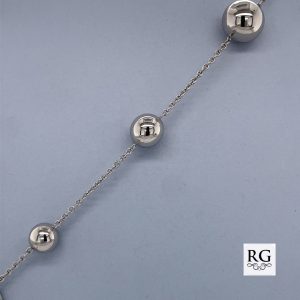 925 TRIP GRADUAL BALLS ON ANCHOR BRACELET+CHAIN <br/>15540
