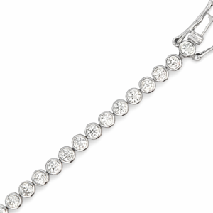 925 CZ RND TUBE SET TENNIS BRACELET - 3.5MM  <br/>15563