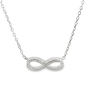 925 CZ PAVE MILLGRAIN INFINITY ANCHOR CHAIN - 20X7 <br/>15572.42+3