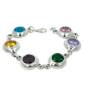 925 MULTI COL TUBE SET RND LINKS BRAC - 17MM 21.6g