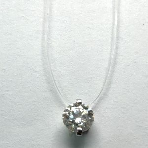 925 2ct D MOISSANITE ON GUT CHAIN - 8MM+CERTIFICAT
