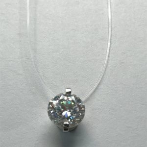 925 3ct D MOISSANITE ON GUT CHAIN - 9MM+CERTIFICAT
