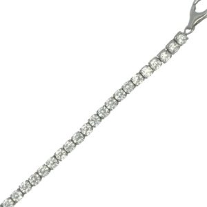 925 CZ PAVE FLEXIBLE TENNIS BRAC - 2.5MM - 4.3g