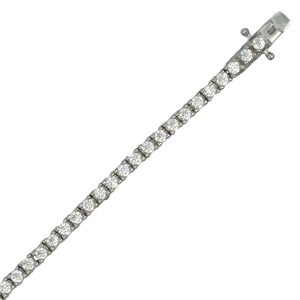 925 CZ PAVE BASKET SET TENNIS BRAC - 2MM - 7.38g