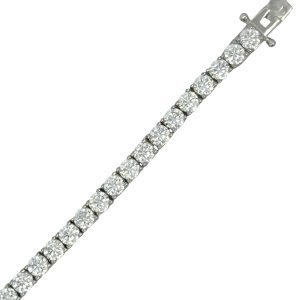 925 CZ PAVE BASKET SET TENNIS BRAC - 3.5MM - 10.3g