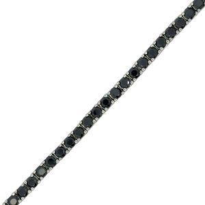 925 BLACK CZ PAVE BASKET SET TENNIS BRAC 2.5MM 8.9