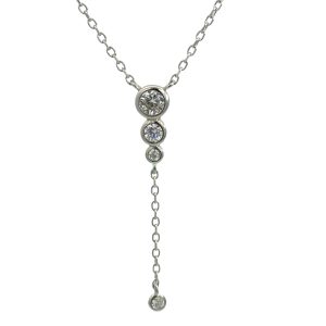 925 TRIP TUBE SET BAR+CZ ON CHAIN ANCHOR CHAIN