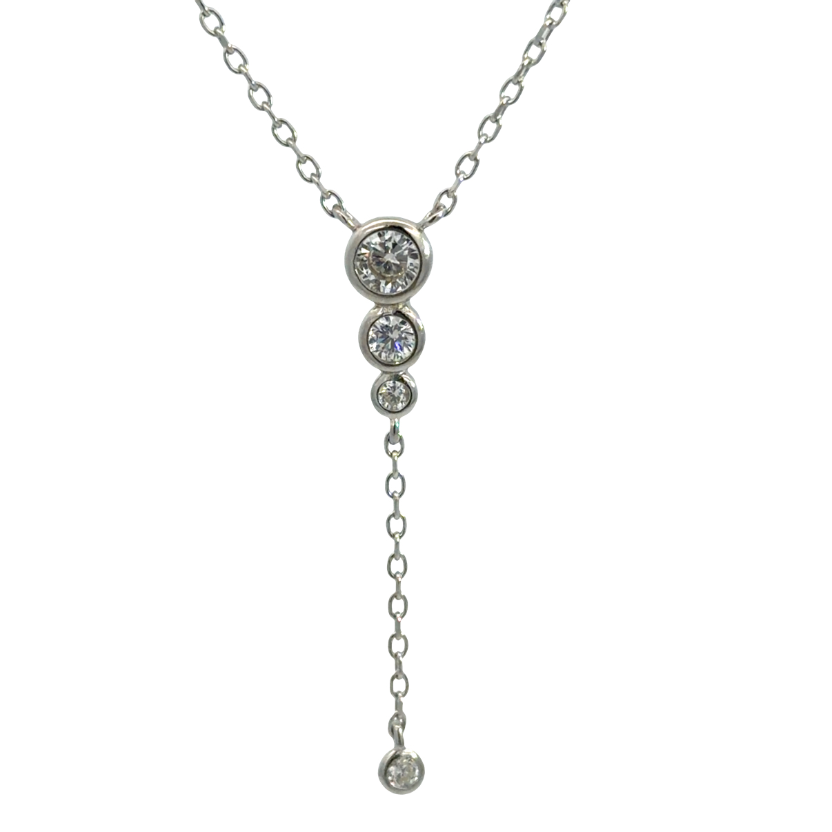 925 TRIP TUBE SET BAR+CZ ON CHAIN ANCHOR CHAIN