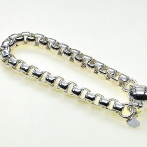 925 BOX LINK BRACELET - 7MM - MAGNETIC CLASP <br/>16036.19