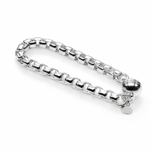 925 BOX LINK BRACELET - 7MM - MAGNETIC CLASP <br/>16036.19