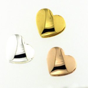925 TRI-COLOR SLIDING HEART PENDANT SET <br/>16182
