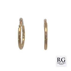 9CT YG HOLLOW RND TUBE HINGE HOOPS - 20X2 - 0.85g <br/>1692