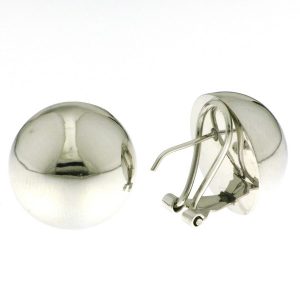 9CT WG HALF BALL STUD - 16MM <br/>1694W
