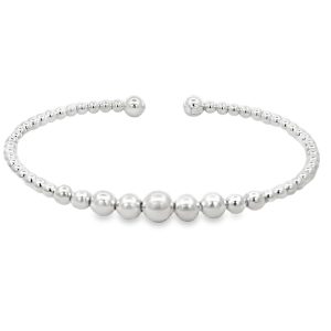 925 GRADUAL BALLS ON C-BANGLE - 6+5+4+3 - 60 DIA <br/>18006.60