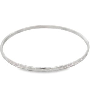 925 HAMMERED BANGLE - 3MM - 60 DIA <br/>18008.60