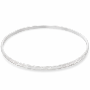 925 HAMMERED BANGLE - 3MM - 60 DIA <br/>18008.60