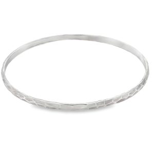 925 HAMMERED BANGLE - 3MM - 65 DIA <br/>18008.65