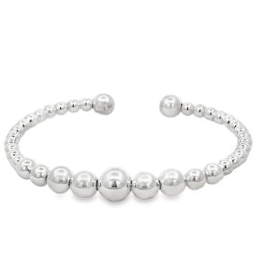 925 GRADUAL BALLS ON BABY C-BANGLE 6+5+4+3 42 DIA <br/>18009.42