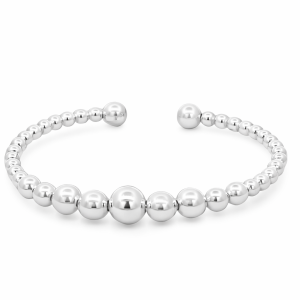 925 GRADUAL BALLS ON BABY C-BANGLE 6+5+4+3 42 DIA <br/>18009.42