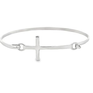 925 PLAIN CROSS HINGED BANGLE - 16MM - 63 DIA 5.8g <br/>18011.63