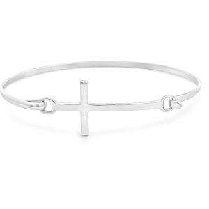 925 PLAIN CROSS HINGED BANGLE - 16MM - 63 DIA 5.8g <br/>18011.63