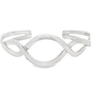 925 OPEN CUT WEAVE BANGLE - 22MM - 60DIA - 15.6g <br/>18013.60