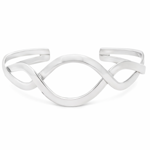 925 OPEN CUT WEAVE BANGLE - 22MM - 60DIA - 15.6g <br/>18013.60