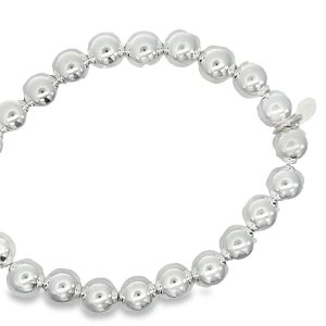 925 PLAIN HOLLOW BALLS ON ELASTIC BRAC - 8MM 16.7g <br/>18015