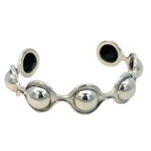 925 HOLLOW DOMES CUFF BANGLE - 16MM - 22.8g 55 DIA