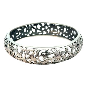 925 OXI DOME FOILAGE BANGLE - 16MM - 32.8g 65 DIA