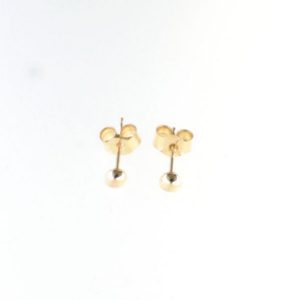 9CT YG HOLLOW PLAIN DOME STUDS - 3MM - 0.25g <br/>1820