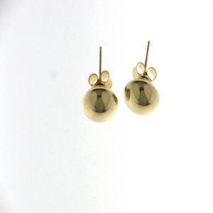 9CT YG HOLLOW PLAIN DOME STUDS - 9MM - 0.65g <br/>1822