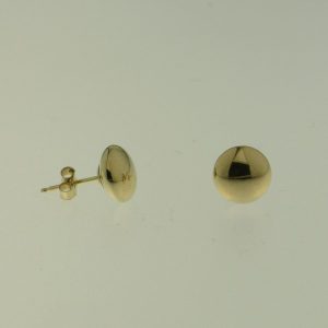 9CT YG HOLLOW PLAIN DOME STUDS - 7MM - 0.41g <br/>1823