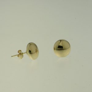 9CT YG HOLLOW PLAIN DOME STUDS - 8MM - 0.45g <br/>1826