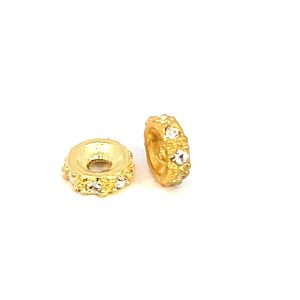 PEWTER GOLD PL CRYSTAL DONUT SPACER - 6X2 <br/>20002.6